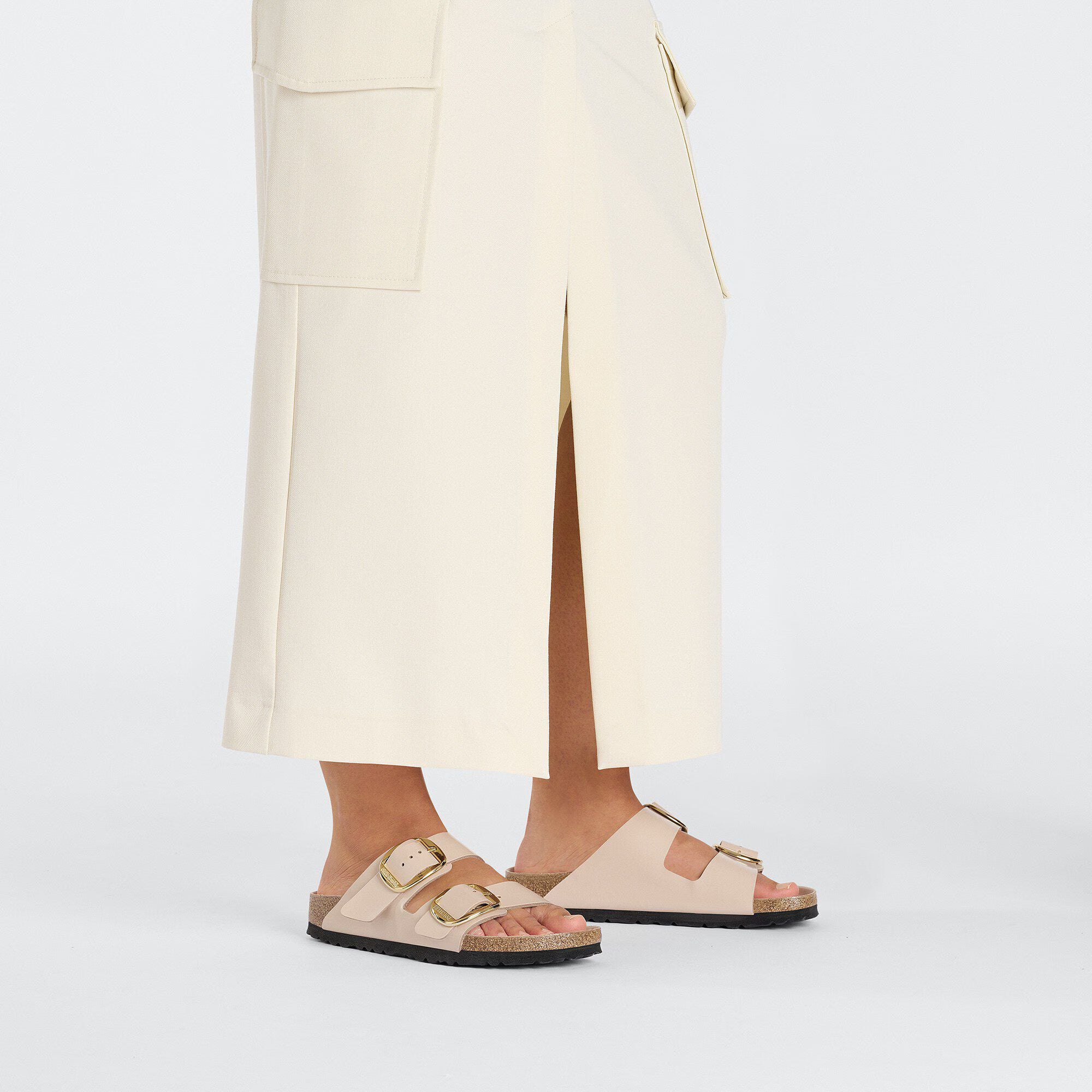 Arizona Big Buckle Natural Leather Patent