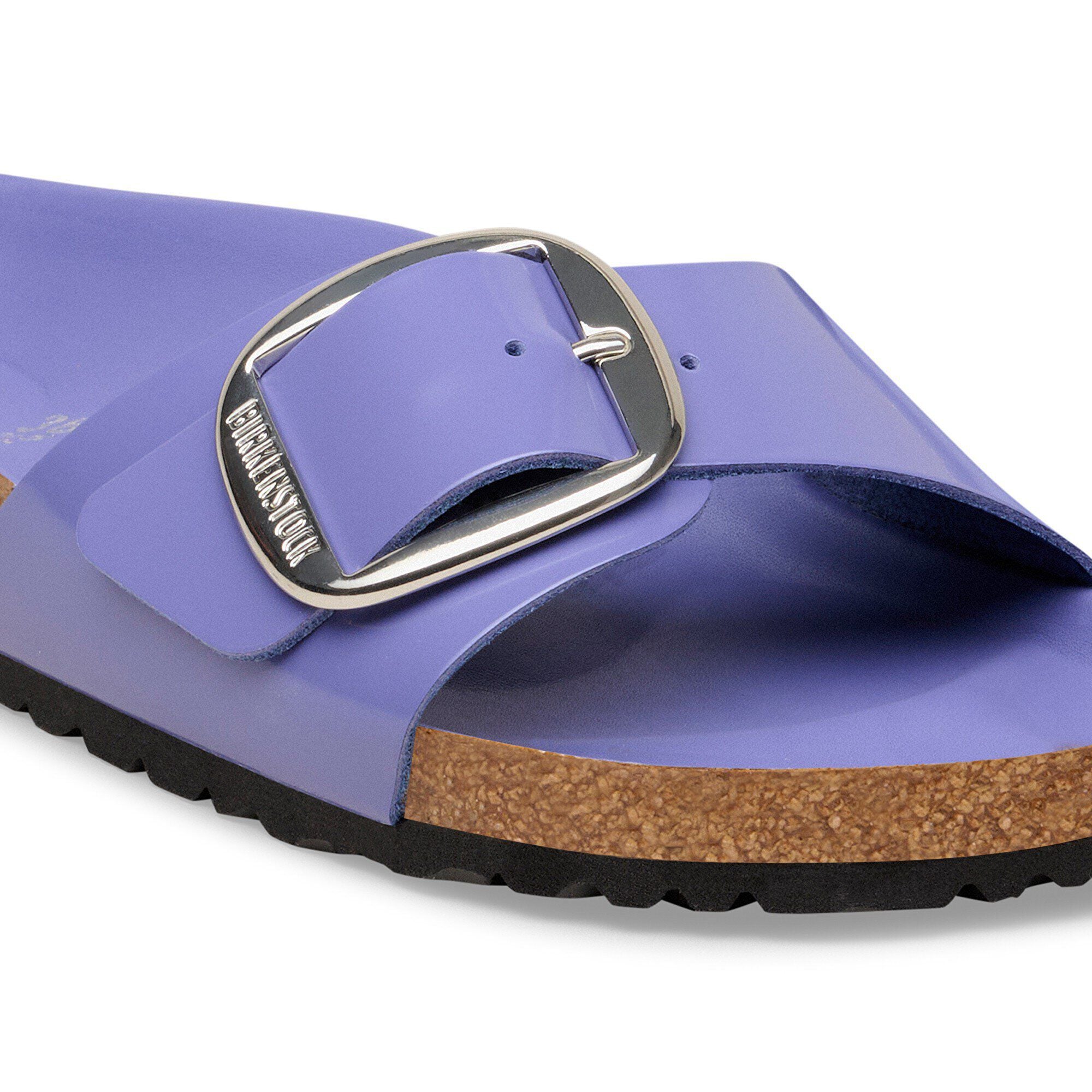 Madrid Big Buckle Natural Leather Patent
