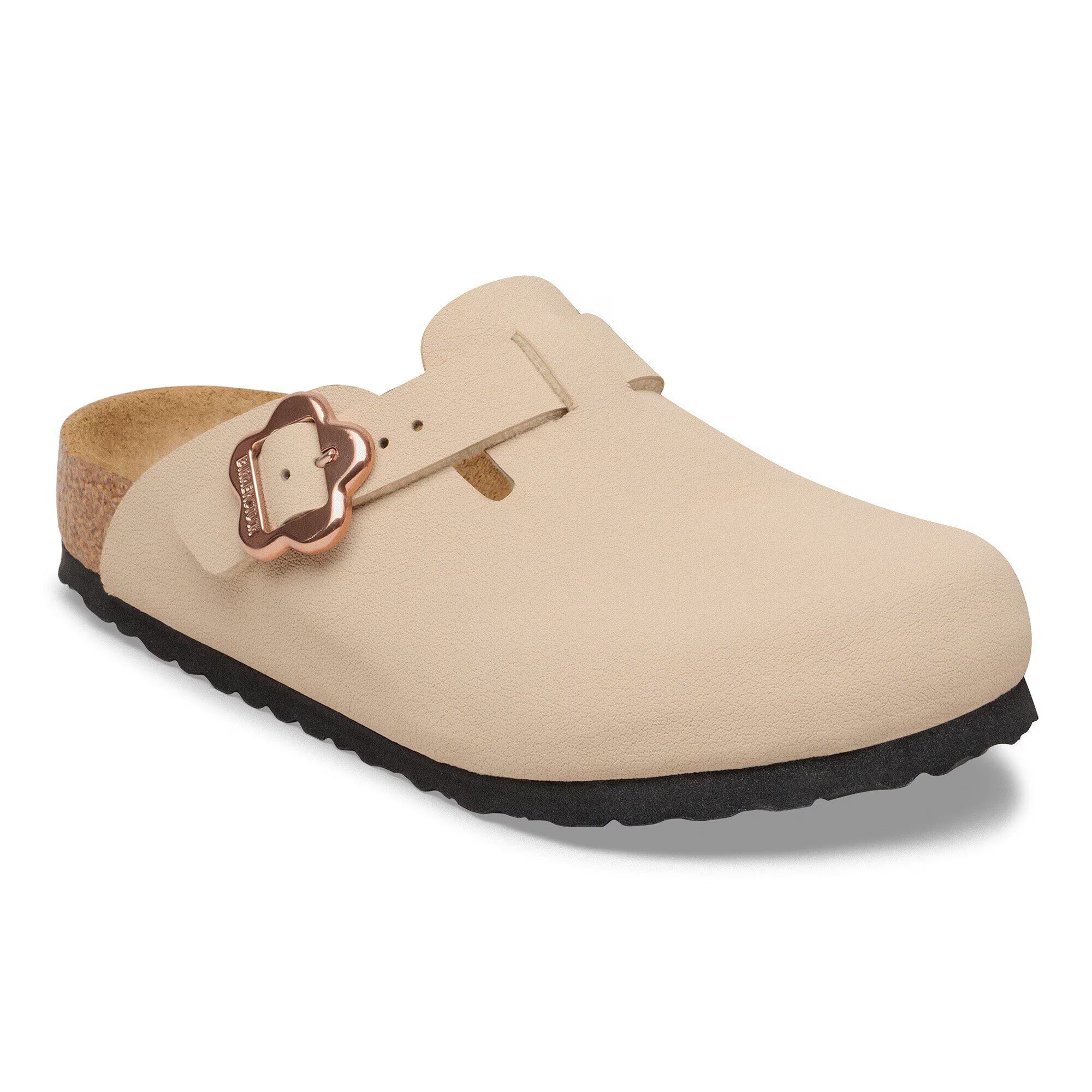 Boston Flower Buckle Kids Birko-Flor Nubuk
