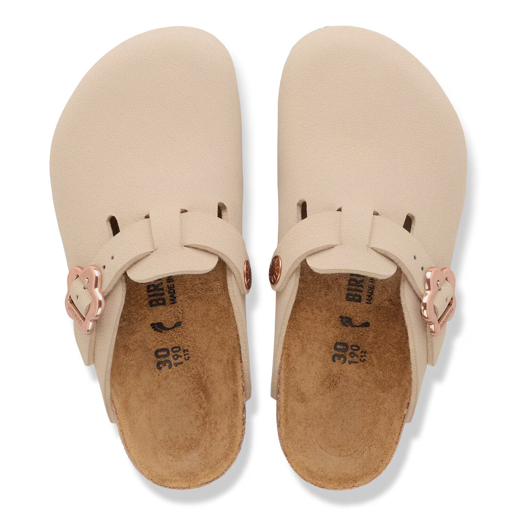 Boston Flower Buckle Kids Birko-Flor Nubuk
