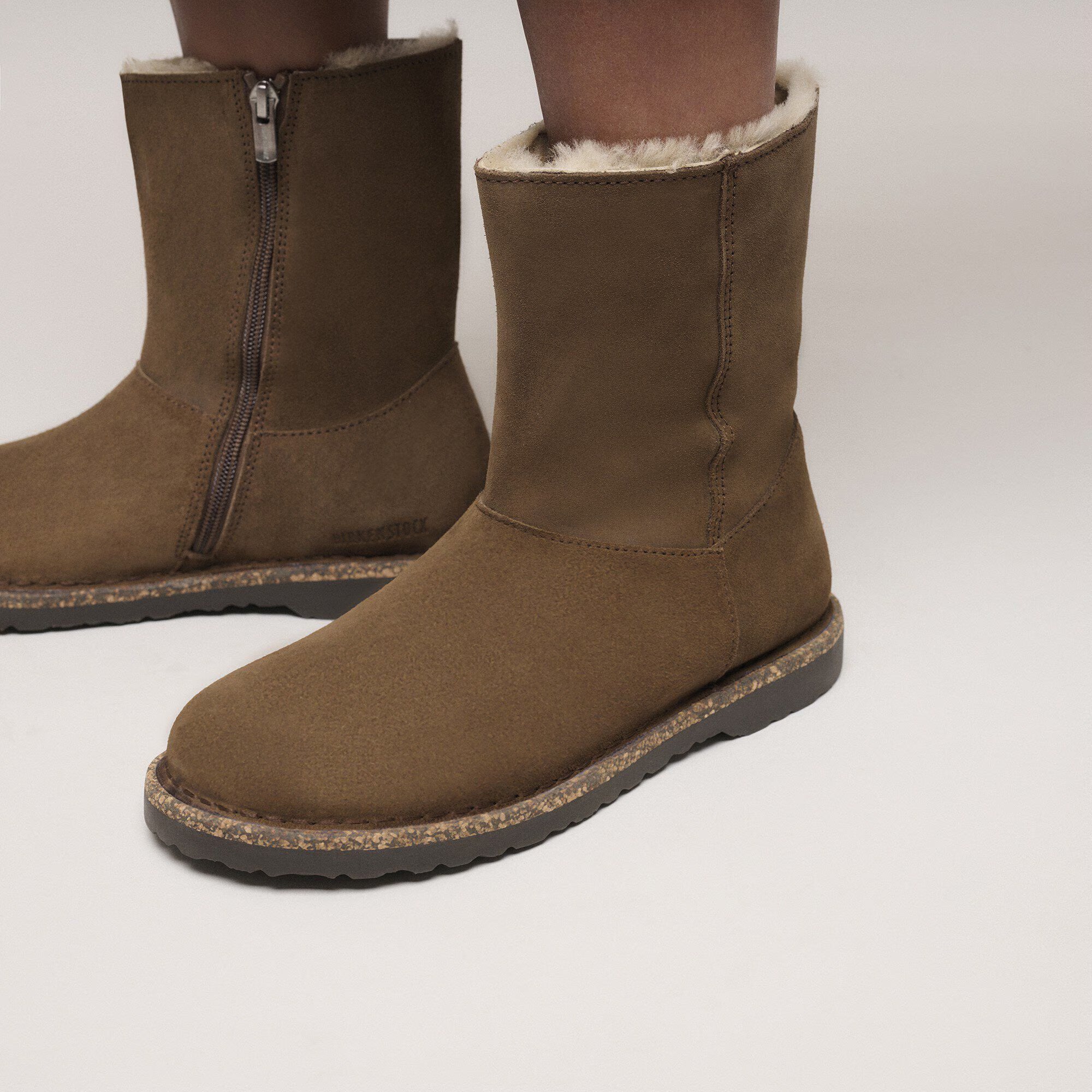 Uppsala Zip Shearling Suede Leather